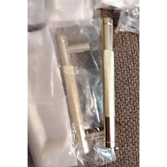 Asidrama 10 Pack 3.75 Inch(96mm) Gold Cabinet Pulls Knurled Cabinet Handles Cupb - Picture 5 of 10